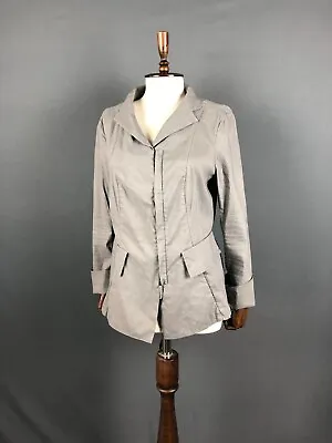$69.99 • Buy Annette Gortz Full Zip Jacket Linen Gray Women Size 40