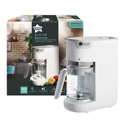 Brand New Tommee Tippee Quick Cook Baby Food Steamer And Blender - White • £70