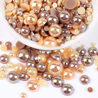 Mixed Flat Back Pearls Rhinestones Embellishments Face Gems Craft Card Making • £4.29