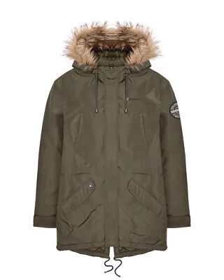 Lambretta Utility Hooded Parka Coat Mens MOD Padded Winter Jacket • £65