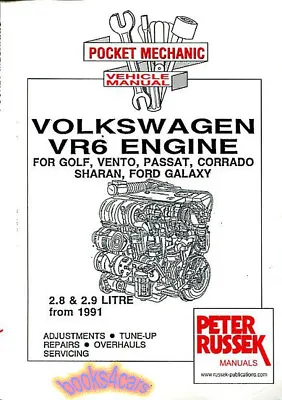 Volkswagen Vr6 Engine Shop Manual Service Repair Book Corrado Passat Golf Jetta • $68.66