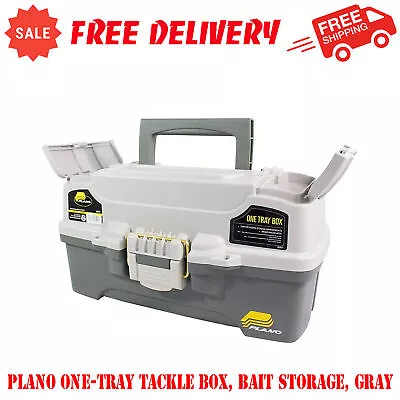 Plano One-Tray Tackle Box Bait Storage Extending Cantilever-Tray Design Gray • $12.64