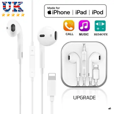 Wired Earphones Bluetooth Headphones For Apple IPhone 14 13 12 11 Pro Max XS 7 8 • £3.75