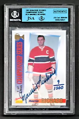 1995 Signature Rookies Signed Auto Maurice Richard 9/1500...WOW...1/1 ? • $999.99