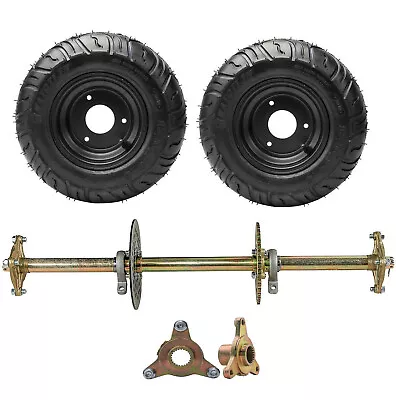 810mm Go Kart Rear Axle Kit 6  Wheels 3 Stud Hub Sprocket ATV Quad Trike Buggy • $249.66