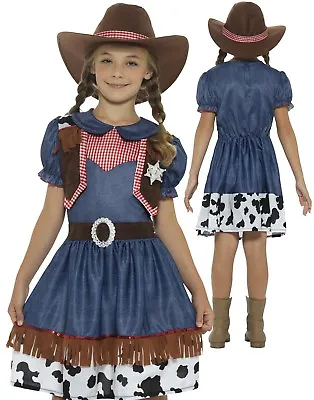 £21.99 • Buy Girls Texan Cowgirl Costume Wild Western Jessie Fancy Dress Book Week New