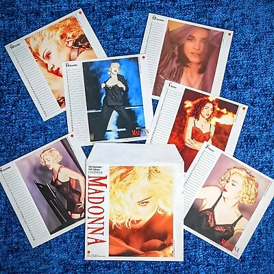 Madonna Like A Prayer Japan Promo Calendar Cards Warner Pioneer Sire 1989-1990 • $95