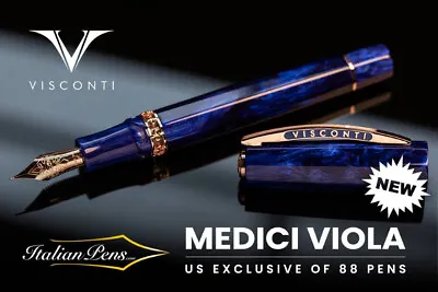 Visconti Medici Viola Usa Exclusive Of 88  Fountain Pen  • $745