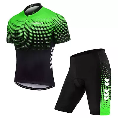 Men's Summer Short Suits Cycling Set Cycling Jersey With 5D  Padded P5R1 • $22.49