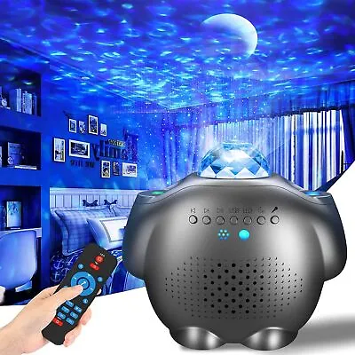 Night Light Projector Galaxy Starry Music Speaker & Remote Control For Kids Xmas • £15.99