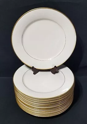 Noritake Tulane Dinner Plate (s) 7562 Ivory China Gold Trim Japan 12 Available • $10