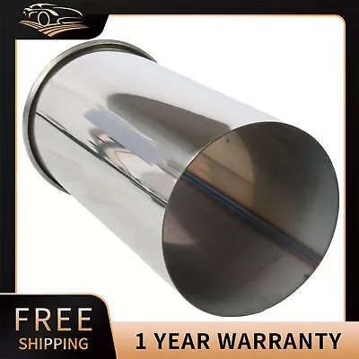 4  101mm Stainless Steel Rolled Out Weld-on Exhaust Round Tailpipe Trim Tip • £17.88