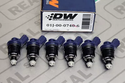 $679 • Buy DeatschWerks 740cc Side Feed Injectors Set For 300zx 90-96 Z32 VG30DE VG30DETT