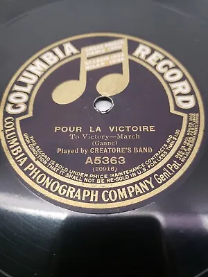 78RPM - Turkish March-Pour La Victoire- By Creatore's Band- Antique • $23.17