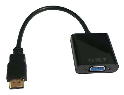 NEW HDMI Male To VGA Female Converter Adapter Cable For HDTV PS3 PS4 XBOX 360 PC • $15.54