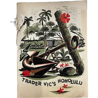 $191.25 • Buy 1951 Trader Vic’s Honolulu Hawaii Original Restaurant Tiki Bar Menu Vintage