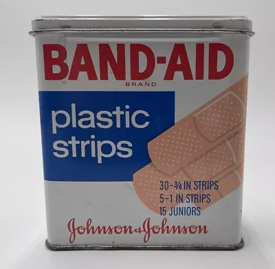 Vintage Band-Aid Metal Tin Box Johnson & Johnson Plastic Strip BandAid • $8.99