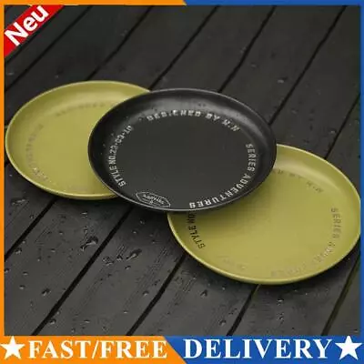 Stackable Camping Plates Metal Blackened Dish Multifunctional For Outdoor Dining • £8.03