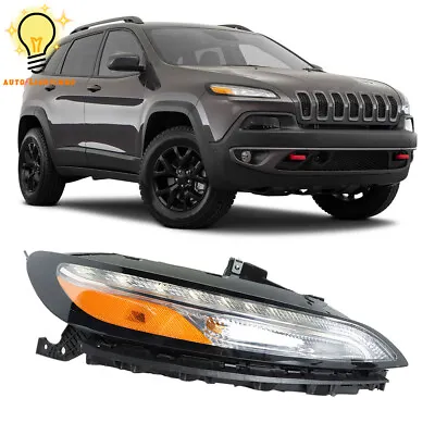 For Jeep Cherokee 2014-2018 W/ LED DRL/Ballast Headlight Passenger Side Halogen • $88.03