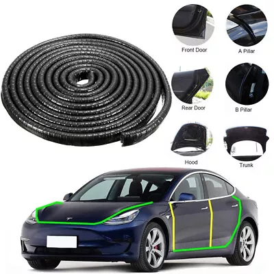 Universal U-Shape Car Door Seal Strip 5M Rubber Seal Strip For Door Window Long • $26.93