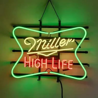 Miller High Life Beer Neon Sign 19x15 Beer Bar Pub Restaurant Wall Decor • $138.84