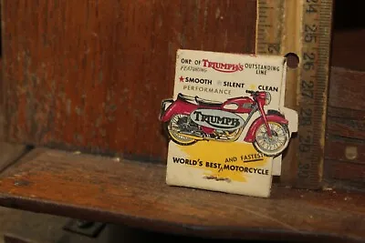 Vintage Safety Matches Matchbook Triumph Motorcycles Ray's Cycle Covington KY • $35