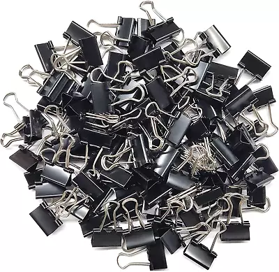 120Pcs Mini Binder Clips 5/8 Inch(15Mm) Paper Clamps Micro Size For Office Sup • $13.34