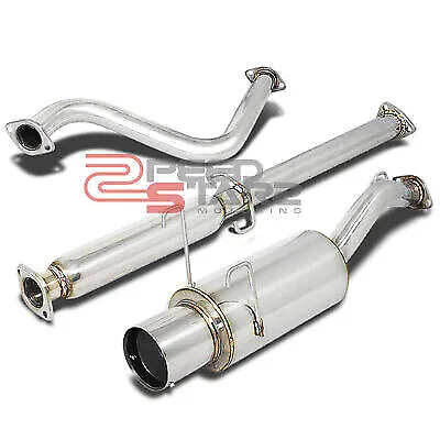 For Crx/del Sol Dohc/sohc Stainless Exhaust Single Catback 4.5 Muffler Tip+bolt • $141.98