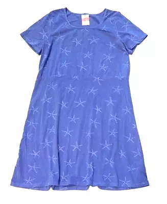 FRESH PRODUCE Medium PERI BLUE STARFISH $75.00 SADIE Jersey Cotton Dress NWT M • $52.50