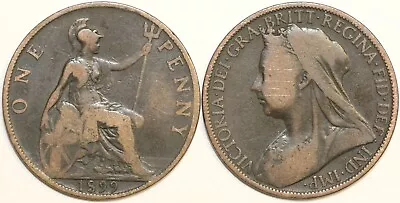 1895 To 1901 Victoria Bronze Penny Your Choice Of Date / Year • £1.45