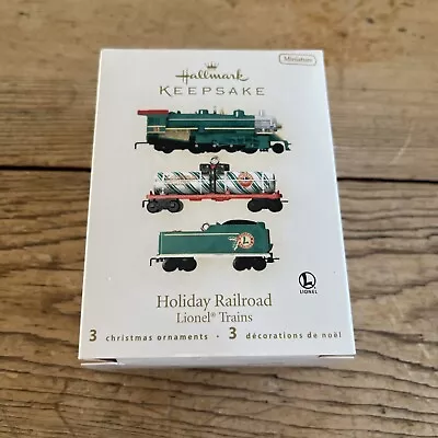 Hallmark Lionel  Holiday Railroad  Set Of Three Miniature Train Ornaments 2008 • $13.49