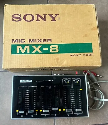 Vintage Sony 6 Channel Microphone Mixer MX-8 UNTESTED • $45