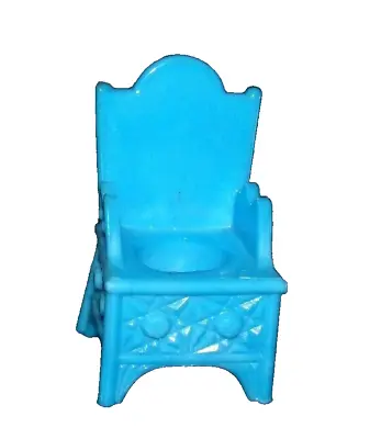 EAPG Canton Glass Blue Milk Glass Daisy & Button Chair Inkwell Toothpick Holder • $189.99