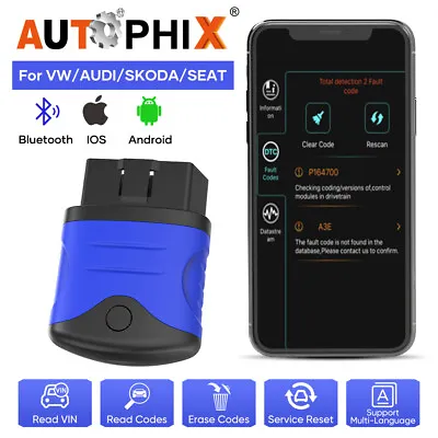 AUTOPHIX 3310 Car All Systems Fault Code Reader Bluetooth OBD2 Scanner For VW • £49