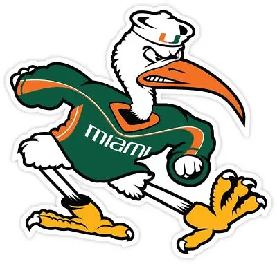 Hurricanes University Of Miami Vinyl Sticker Decal *SIZES* CornholeTruck Wall • $3.50