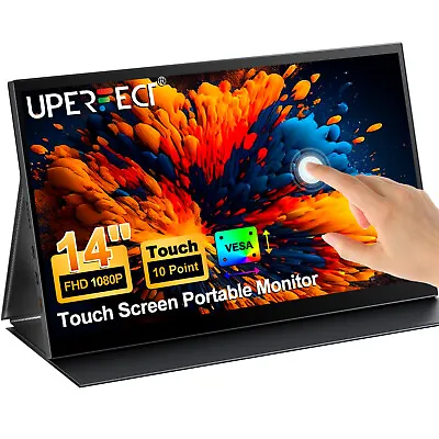 UPERFECT 14  Touchscreen Portable Monitor 1920*1080 Small HDMI Display W/VESA  • $119.99