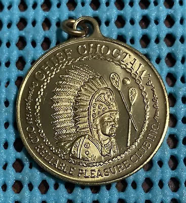 1968 CHOCTAW / NOLA 250th Anniversary Bright Bronze Looped Mardi Gras Charm • $6.99