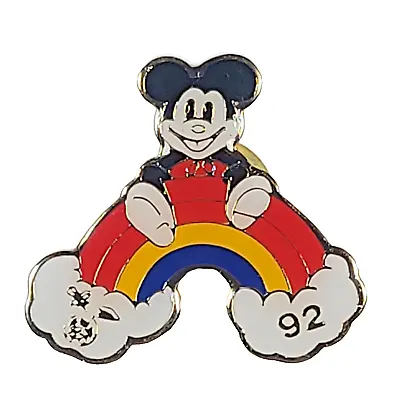 Vintage Masonic Lapel Pin Mickey Mouse Rainbow 1992 Sword Symbol Gold Tone  • $7.65