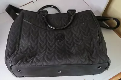 Vera Bradley ? Laptop Travel Bag Tote Carry On Black Quilted Briefcase Suitcase • $22.09