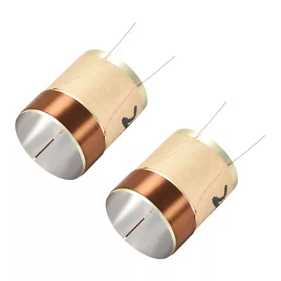 2pcs 25.5mm 1  Woofer Voice Coil Dual Layer Round Copper Wire Bass Speaker Parts • $8.21