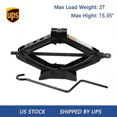 2 Ton Scissor Jack W/ Ratchet Wheel Lug Wrench Speed Handle For Car Van SUV • $21.99