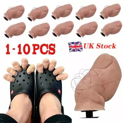 3D Funny Toe Shoe Charms Big Toe Croc Charm Decor Halloween Costume Party Gifts • £1.99