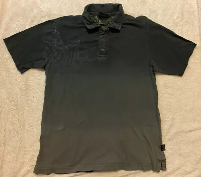 Harley Davidson Black Label Dark Custom Skull Short Sleeve Polo - Size M • $25