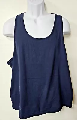 GOOFANDY Men's Y-Back Muscle Gym Workout Tank Top Color Navy Blue Size XXL • $4.90