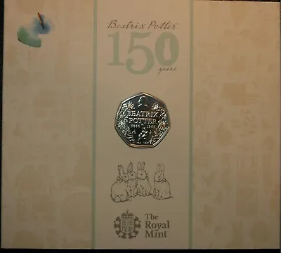 2016 Beatrix Potter 1866-1943 50p Fifty Pence Original BU Royal Mint Pack  • £6.99