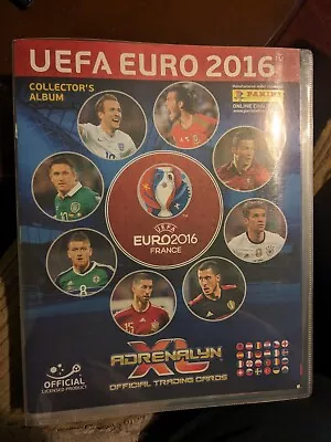 Panini Uefa Euro 2016 Adrenalyn Xl Collector Binder With 130 Cards • £9