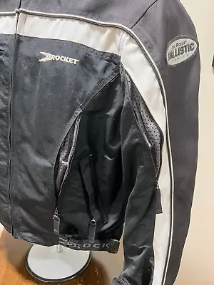 Joe Rocket Ballistic Touring Motorcycle Jacket Armored Nylon Removable Padding S • $36