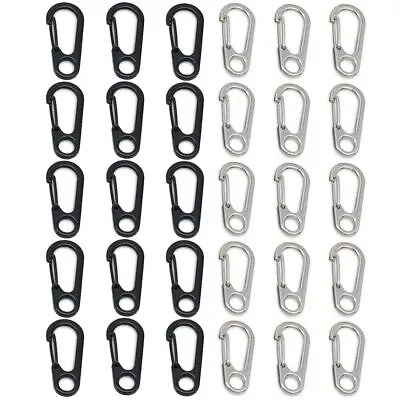 30x Mini Carabiner Clip Tiny Spring Snap Hooks Hanging Buckle Keychain Backpack • $10.79