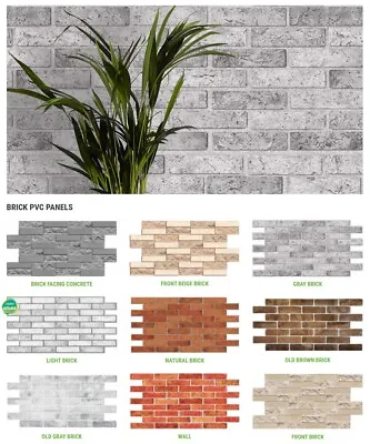 £3.79 • Buy 3D Wall Panels Stone Brick Slate Effect Decorative PVC Plastic Cladding