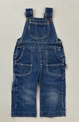 Vintage Levis White Tab Toddler 2T Denim Overalls 70s 80s USA Made RARE • $76.91